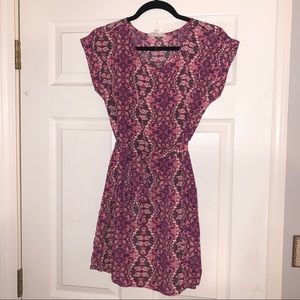 Pink and purple Aztec dress from Macy’s.